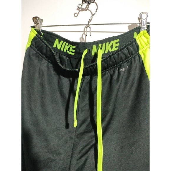 Nike Athletic Running Pants black and florescent green therma-fit men medium - Picture 7 of 7